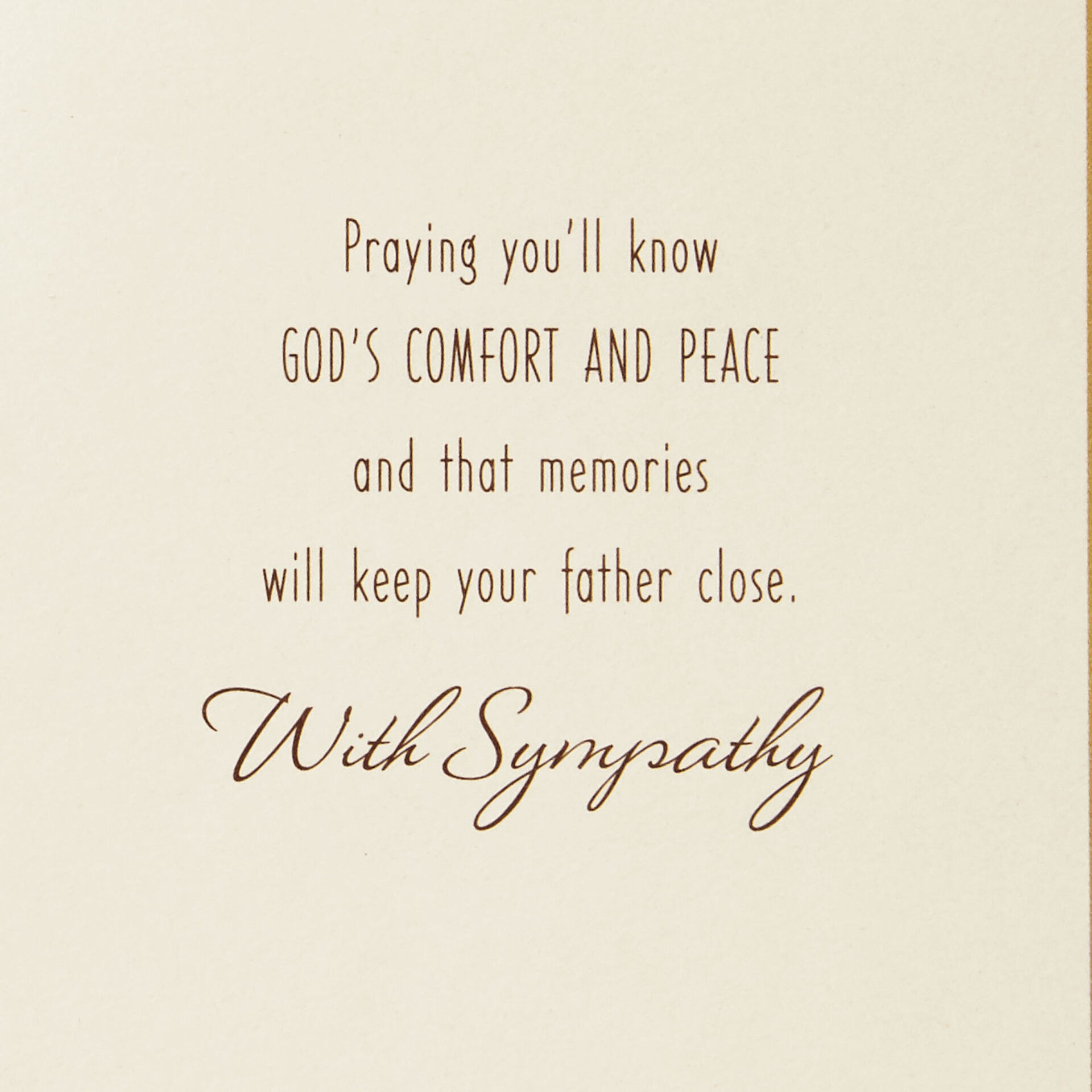 Lasting Legacy Religious Sympathy Card for Loss of Father - Greeting