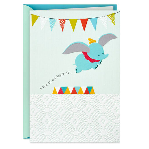 Disney Dumbo Love Is On Its Way Baby Shower Card, 