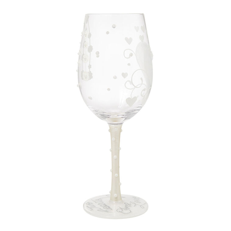 Keepsake for Bride or Wedding Day Lolita Wine Glass  image number 5