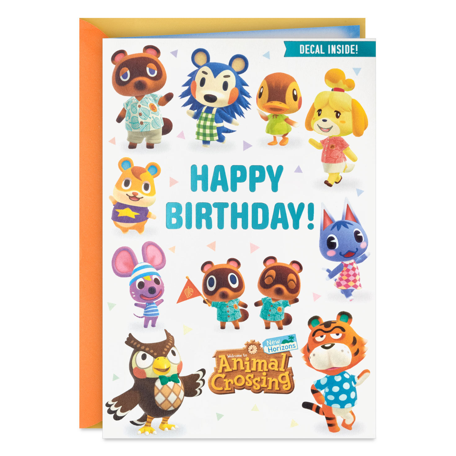 Nintendo Animal Crossing™ New Horizons Special Day Birthday Card for Kids With Decal