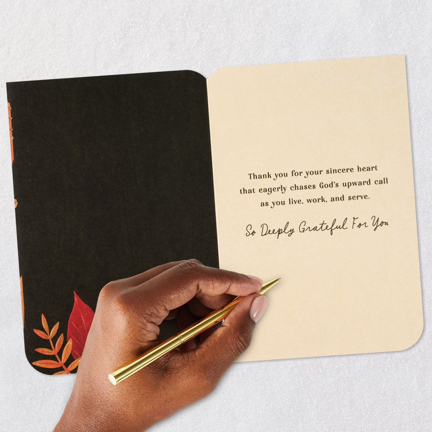 Autumn Leaves Pastor Appreciation Card Signing card image number 7