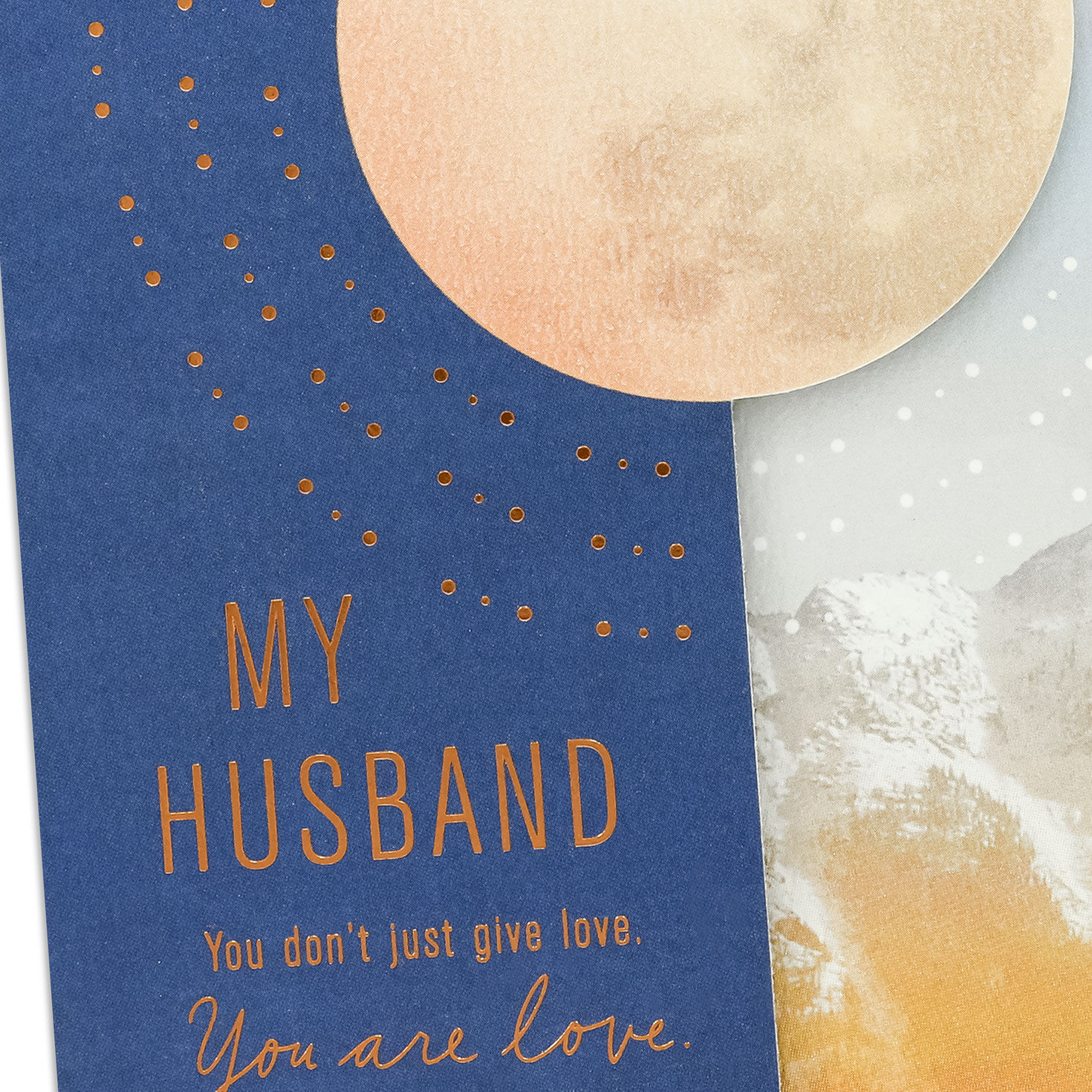 Moon and Mountains Husband Birthday Card Card Front Detail image number 6