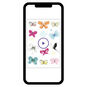 Watercolor Butterflies Personalized Birthday Card phone with card front image number 1