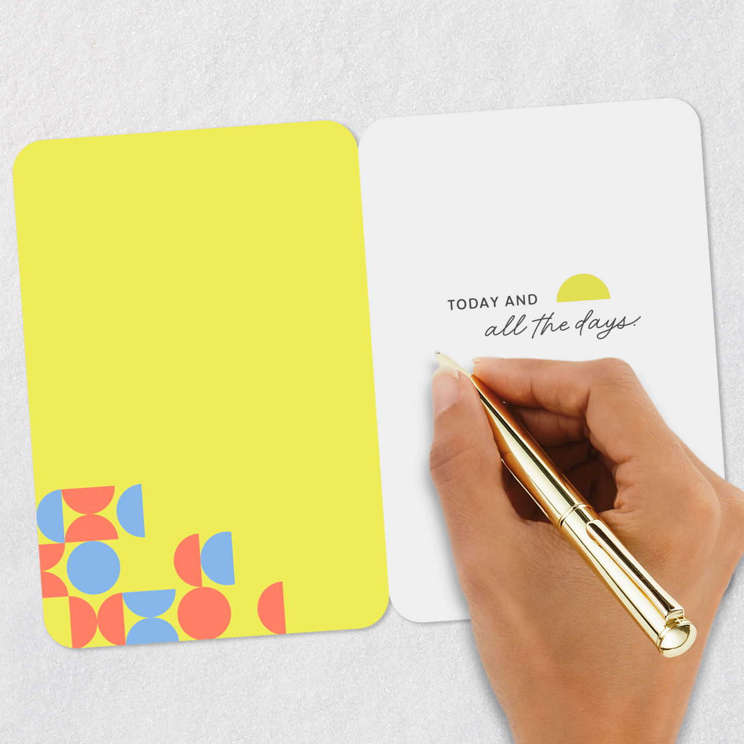 Geometric Pattern Thinking of You Card Signing card image number 6