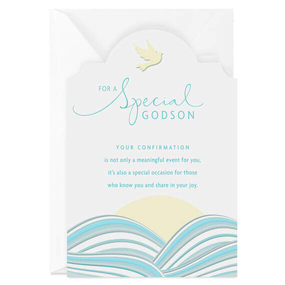 Dove and Sun Confirmation Card for Godson, , large image number 1