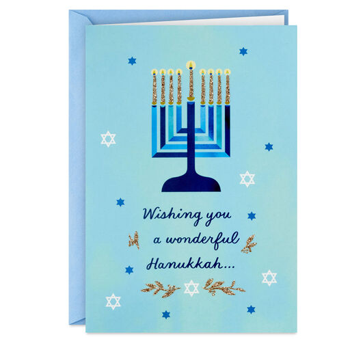 Blue Menorah Boxed Hanukkah Cards, Pack of 16, 