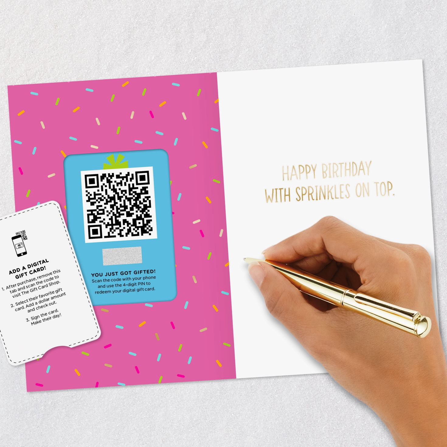 Rainbow Sprinkles Donut Gift Card Greeting Funny Birthday Card, , large image number 9