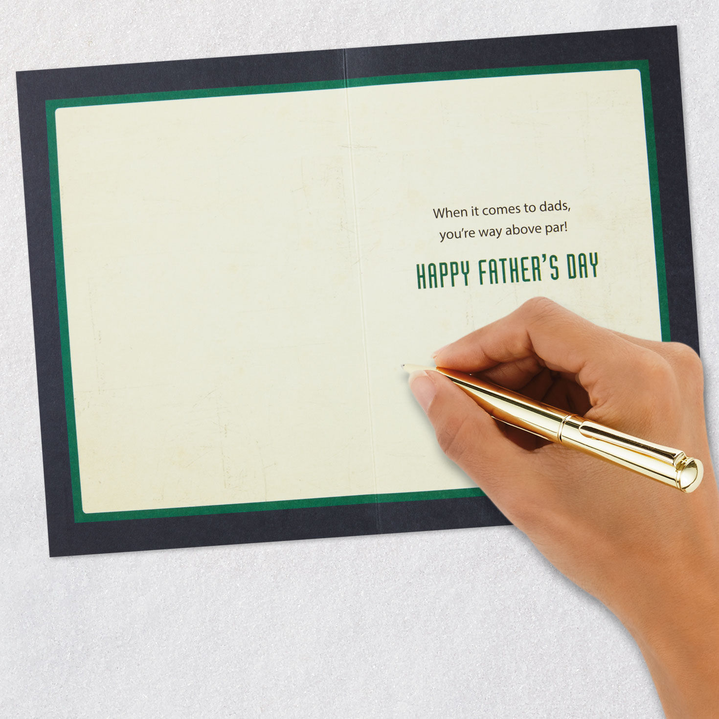 Retro Golf Clubs, Tee and Ball Father's Day Card Signing card image number 6