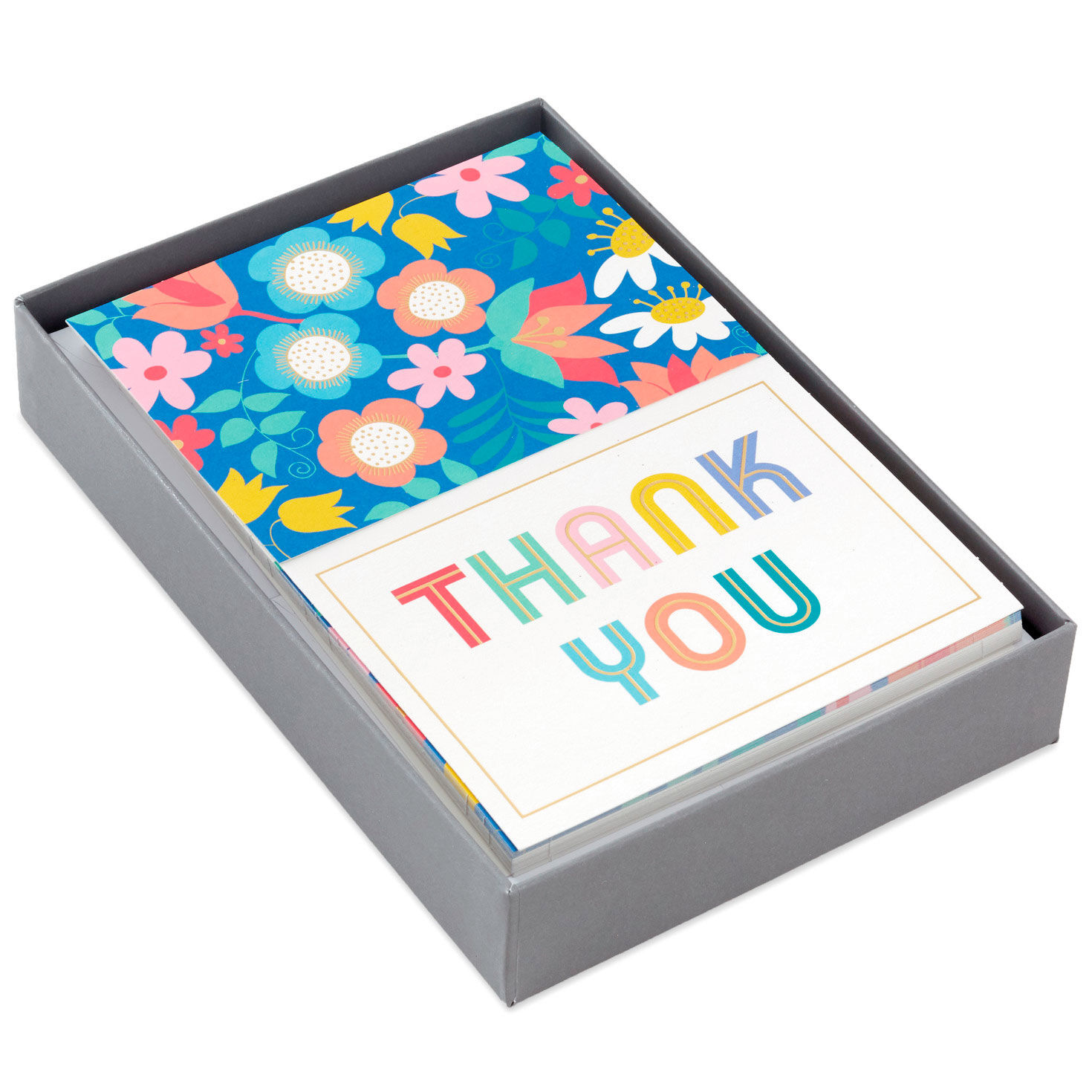Flowers and Dots, 50 Blank Cards or Thank You Cards with Envelopes Hallmark Blank Note Cards