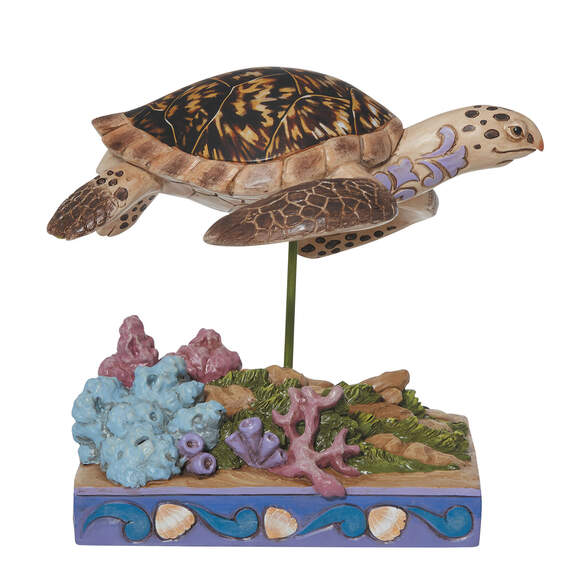 Jim Shore Hawksbill Sea Turtle Figurine, 4.5"