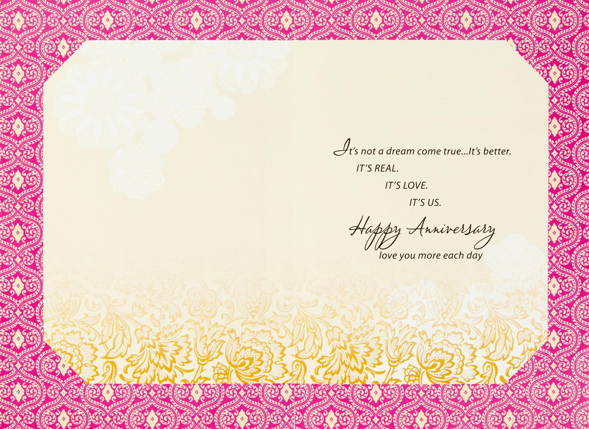 Love You More Each Day Anniversary Card