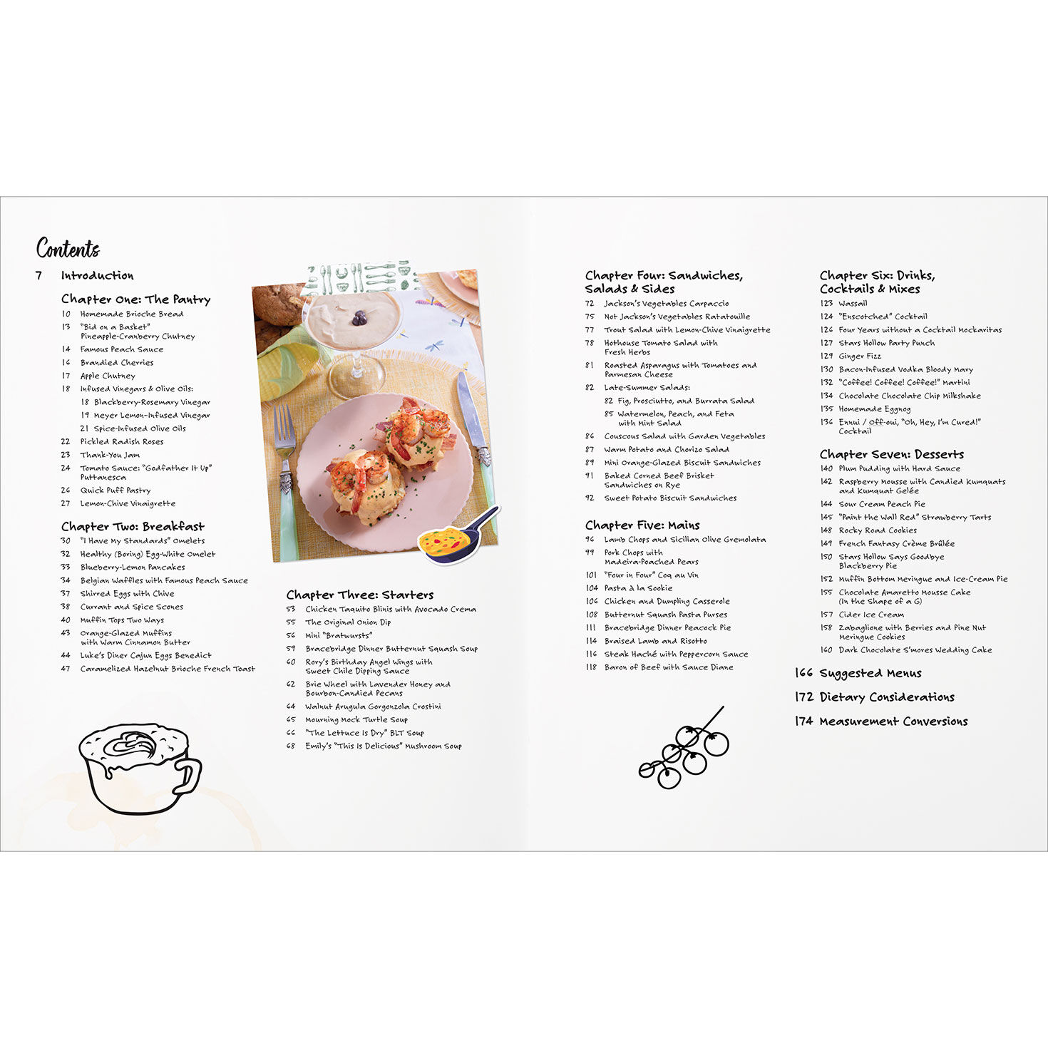 Sookie's Recipe Book Gilmore Girls Cookbook inside spread image number 2