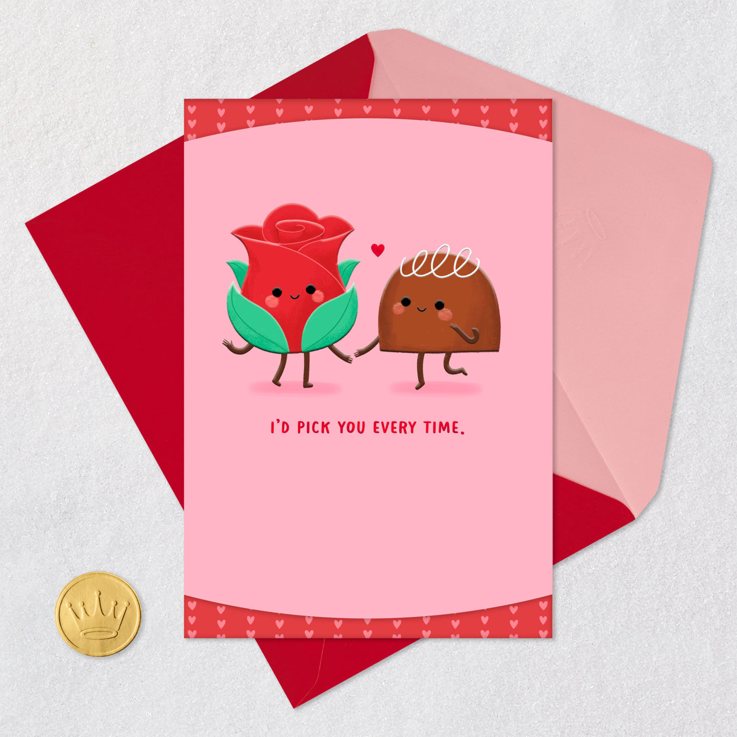 I'd Pick You Every Time Romantic Valentine's Day Card, , large image number 5