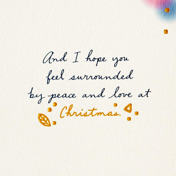 Peace and Love Gold Dove Christmas Card, , large image number 3