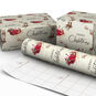 Reindeer and Sleigh Jumbo Christmas Gift Wrap Roll Wrapped pkg image number 2