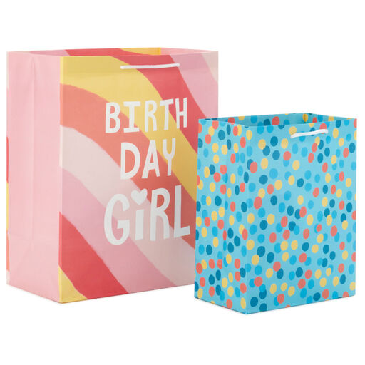 Kids 8-Pack Birthday Gift Bags, Assorted Sizes and Designs, 