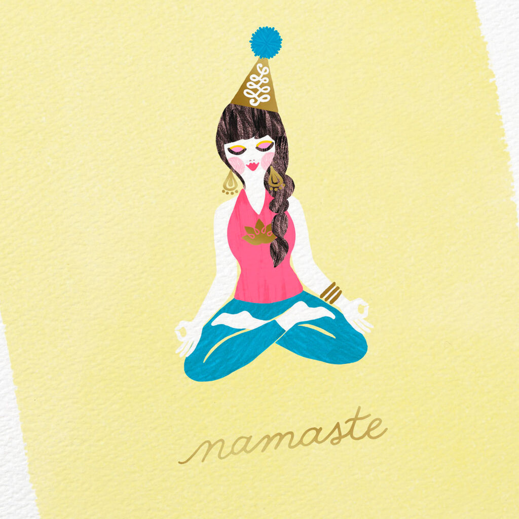Namaste Yoga Girl Birthday Card Greeting Cards Hallmark