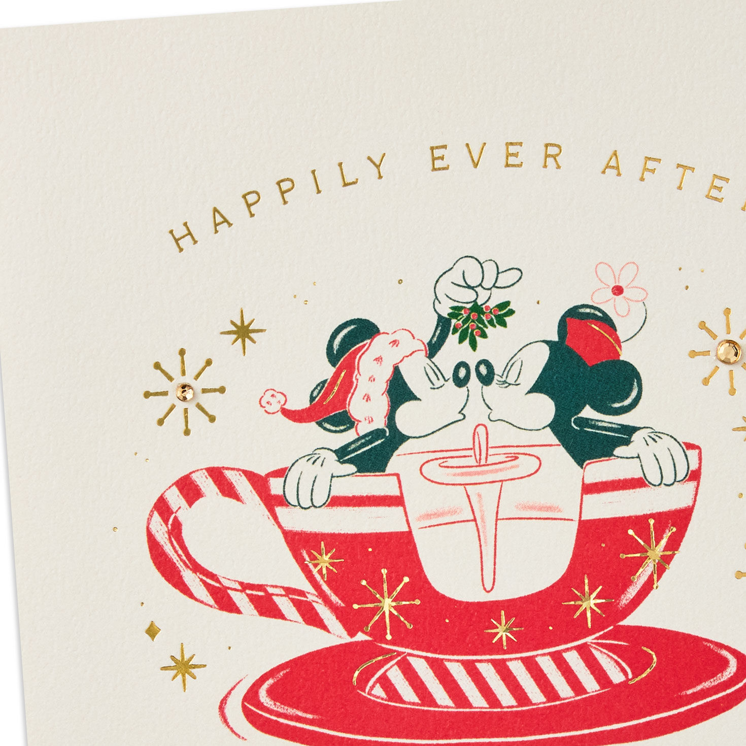 Disney Holiday Ever After Movie Love Christmas Card Card Front Detail image number 4