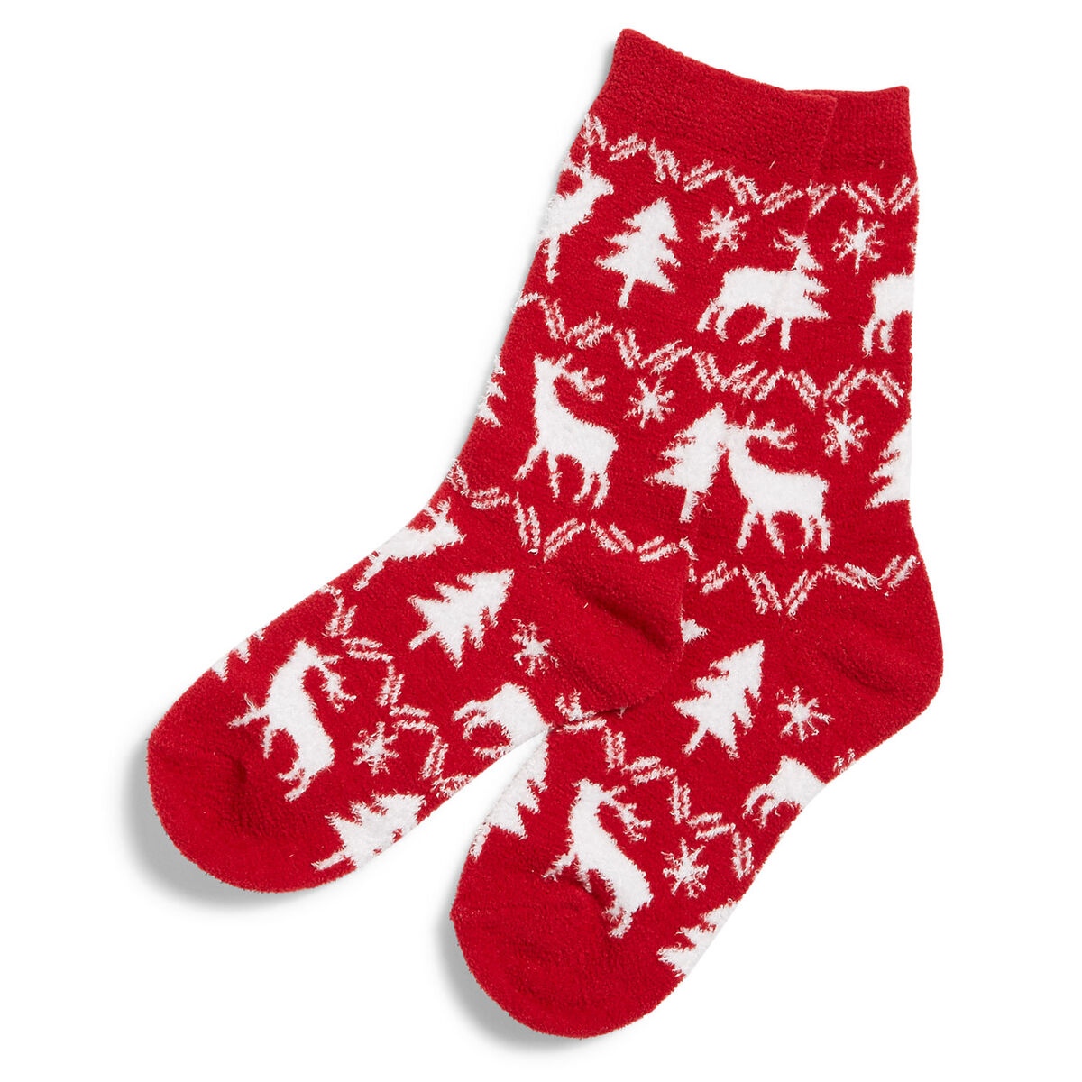 Vera Bradley Cozy Socks in Reindeer Intarsia Red Celebrate