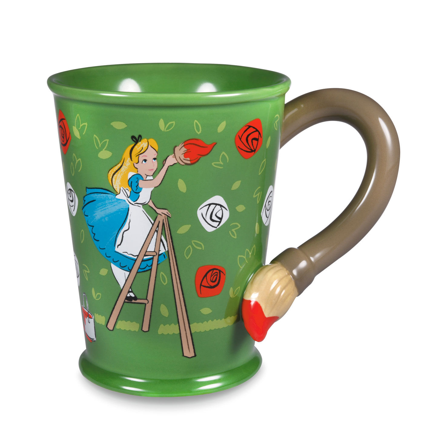Disney Alice in Wonderland Painting Roses Sculpted Mug, 17.5 oz.
