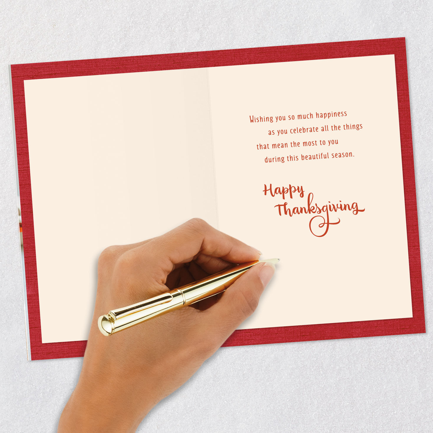 Fall Cornucopia Thanksgiving Card Signing card image number 6