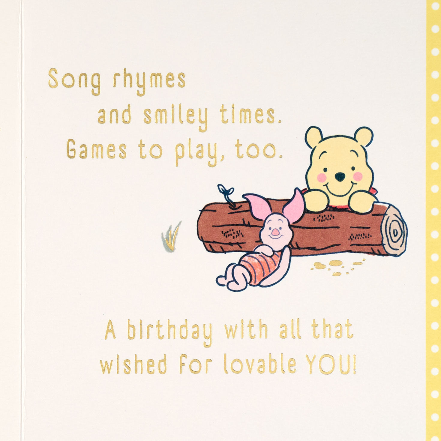 Disney Winnie the Pooh Birthday Card for Kids sentiment image number 3