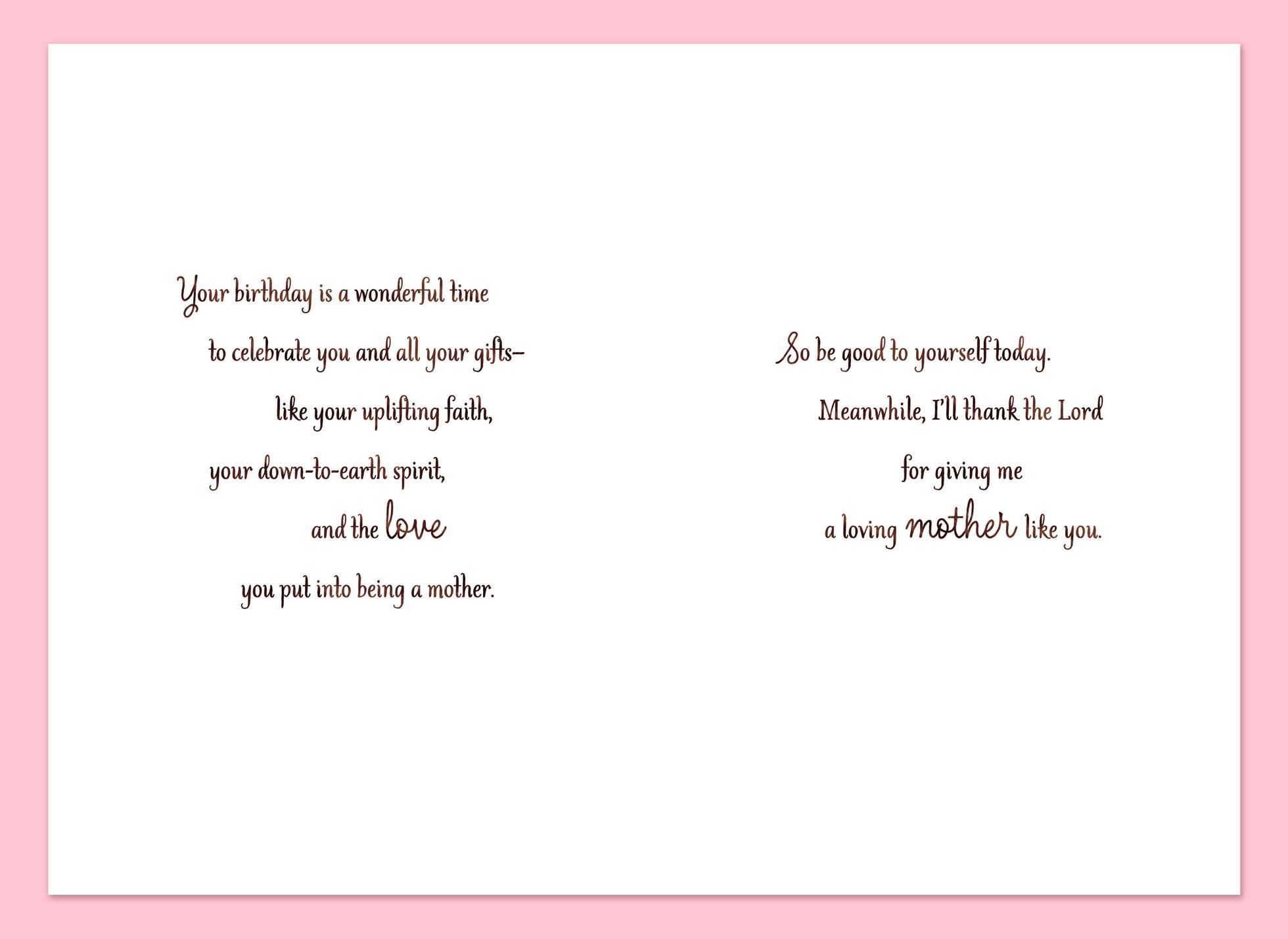 Thank the Lord for Mom Religious Birthday Card
