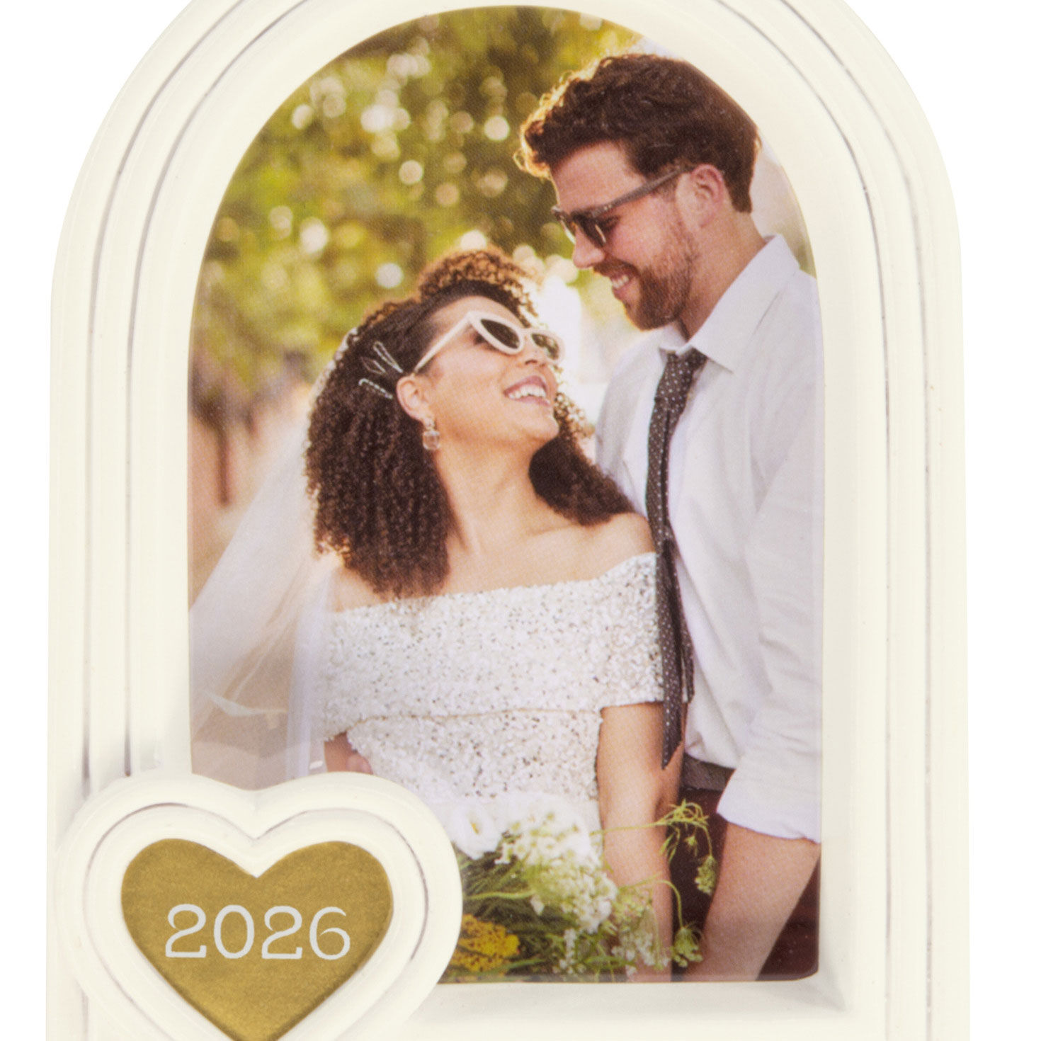 Wedding Photo Frame Christmas Ornament closeup view image number 5
