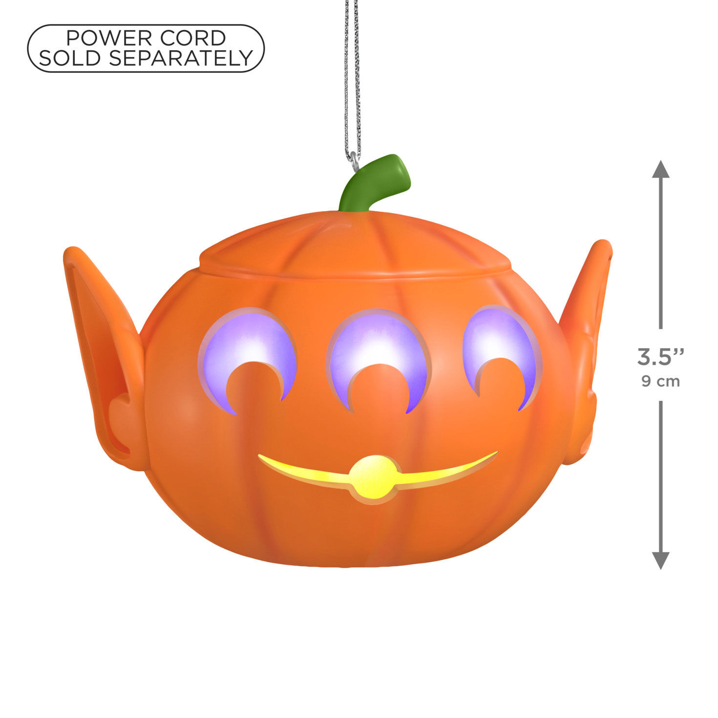 Light-Up Toy Story Alien Pumpkin Keepsake Ornament measurement image number 2