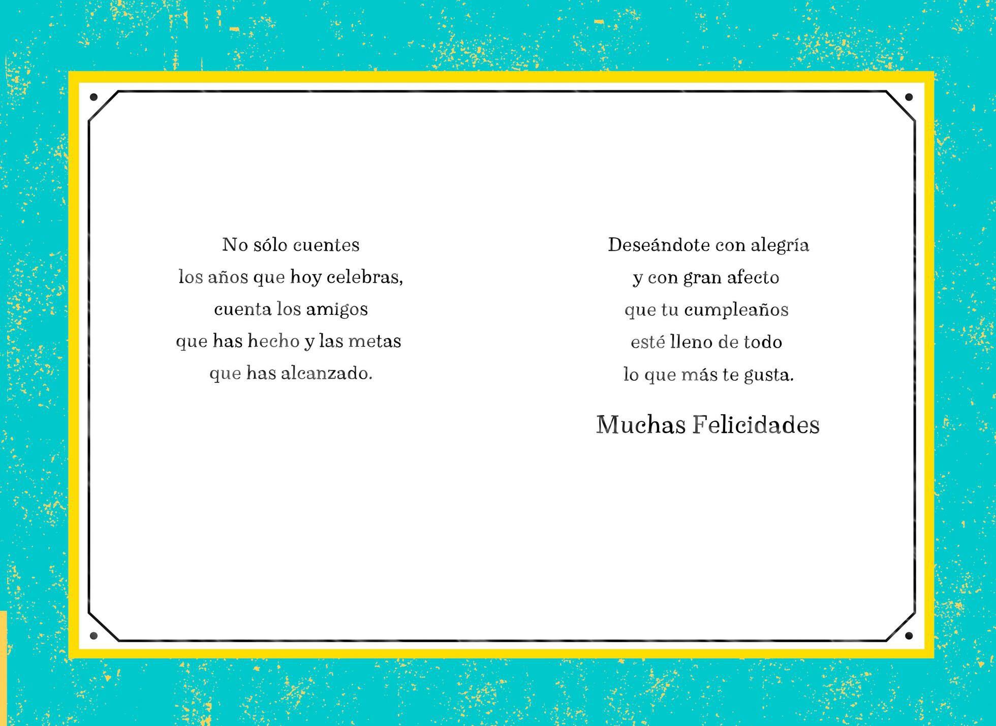 Celebrate Everything Spanish-Language 50th Birthday Card