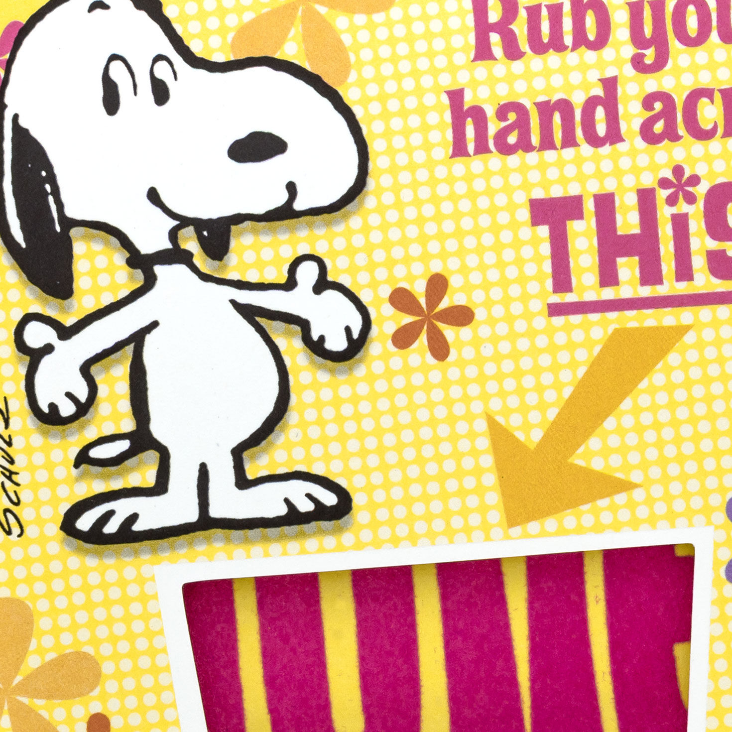 Snoopy and Flowers Funny Mother's Day Card Card Front Detail image number 4