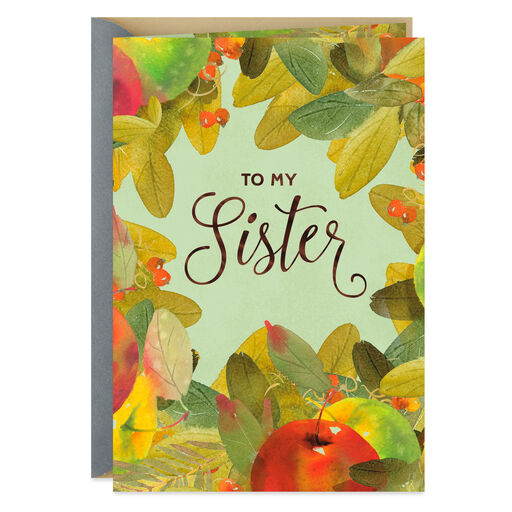 Happy and Proud to Be Connected Rosh Hashanah Card for Sister, 