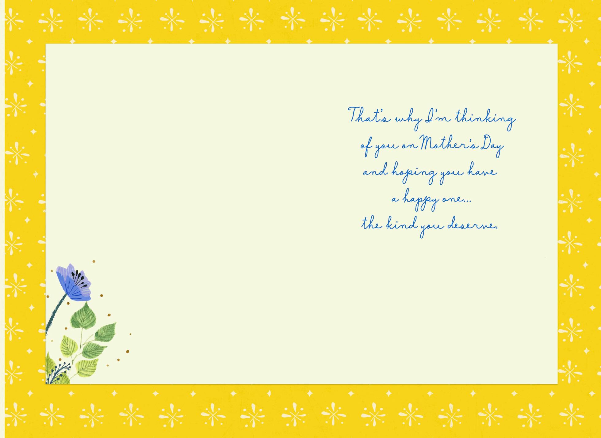 Monarch Butterfly and Blue Flowers Mother's Day Card
