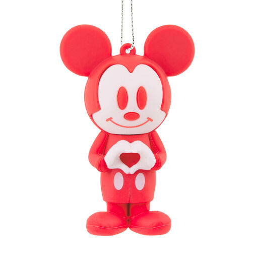 Disney Mickey Mouse Heart Hallmark Ornament, Red, 