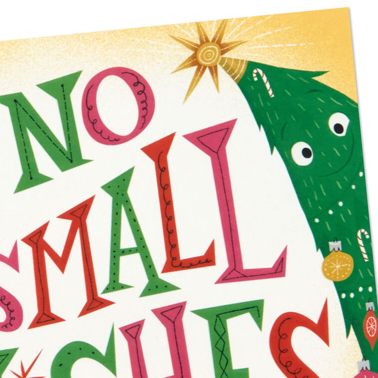 Evergreen Tree Cartoon Pop-Up Christmas Card Card Front Detail image number 5