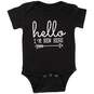 Hello I'm New Here Onesie, 0-6 Months, , large image number 1