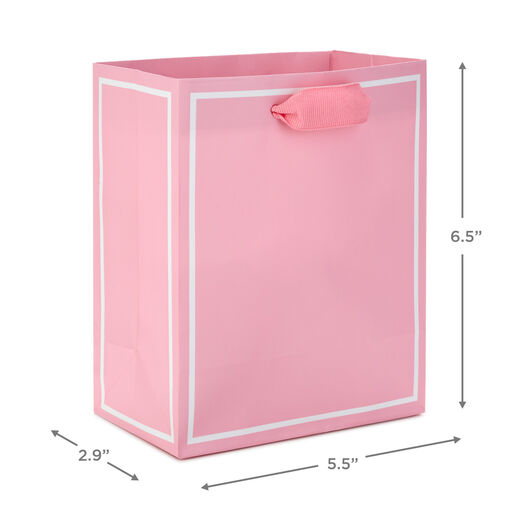 6.5" Assorted Pastel Colors 5-Pack Gift Bags, 