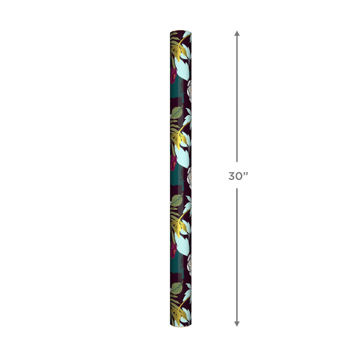Bold Floral on Teal Wrapping Paper 20 sq. ft. Wrapping Paper