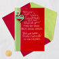 Holiday Heart Charms Mom Christmas Card From Daughter Card Front with Envelope and Gold Seal image number 6