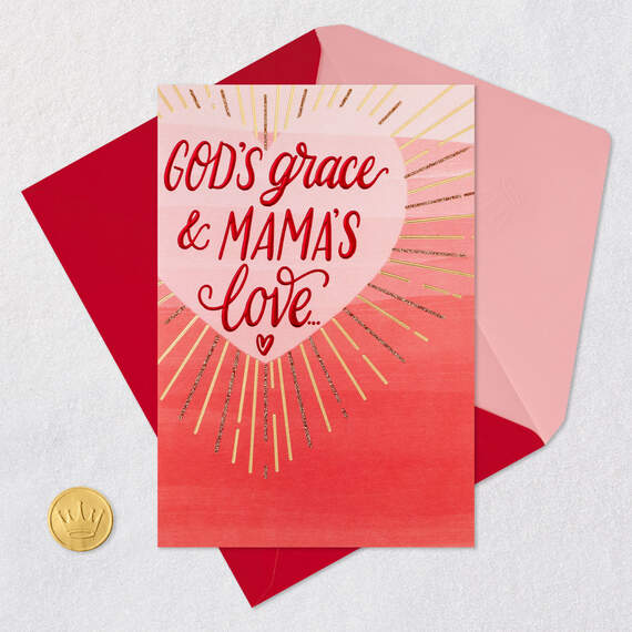God's Grace and Mama's Love Valentine's Day Card for Mom, , large image number 6