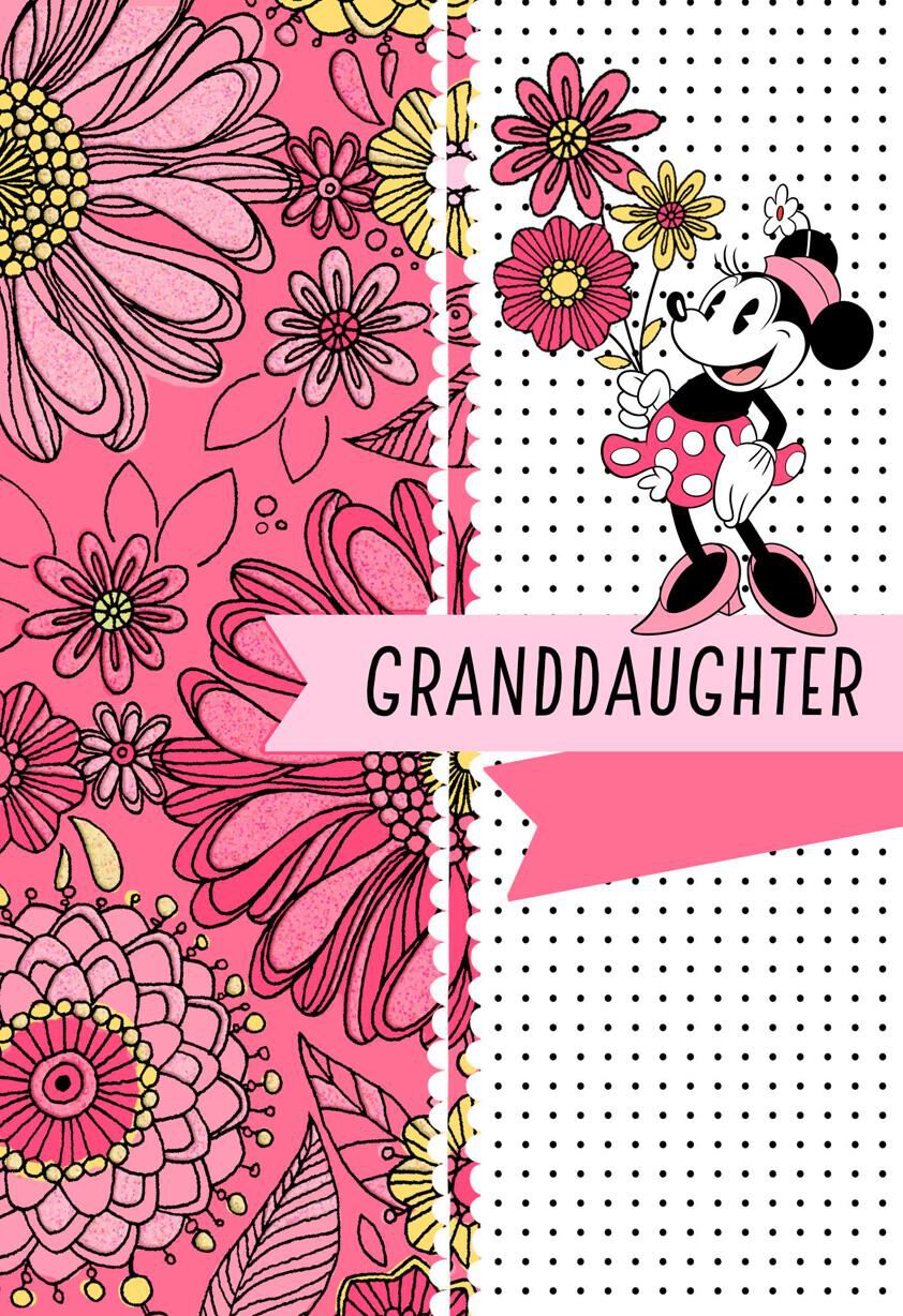 Disney Minnie Mouse Happy Heart Birthday Card for Granddaughter ...