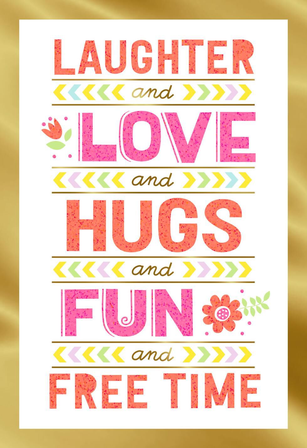 Love Laughter Hugs Mother's Day Card for Aunt