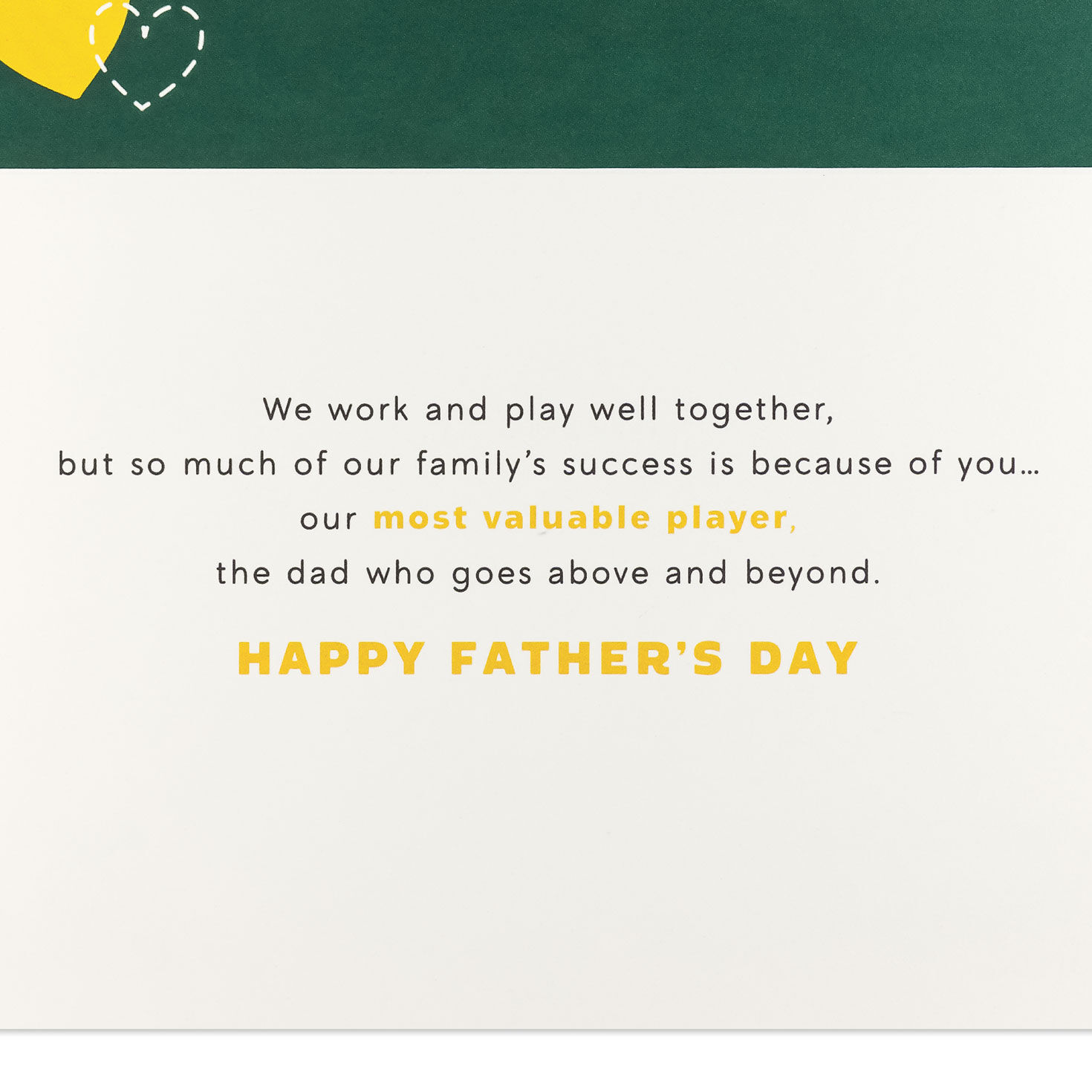 Football Heart Father's Day Card from Wife sentiment image number 2