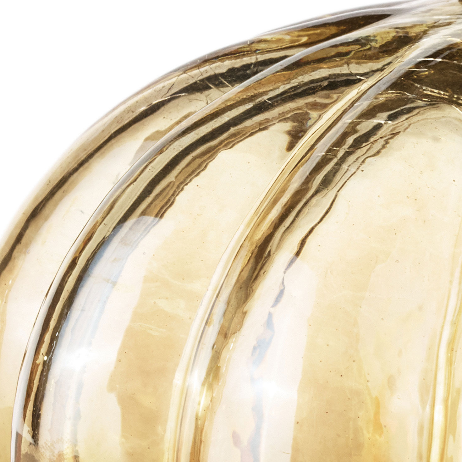 Glass Pumpkin Tabletop Decoration upclose detail image number 4