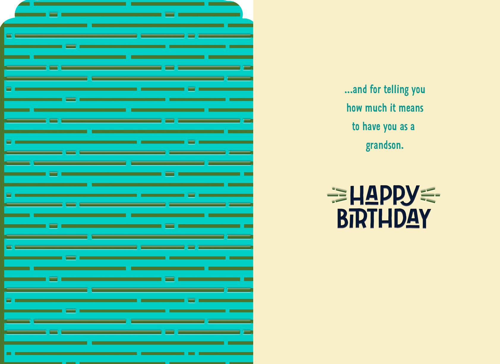 World of Love Birthday Card for Grandson