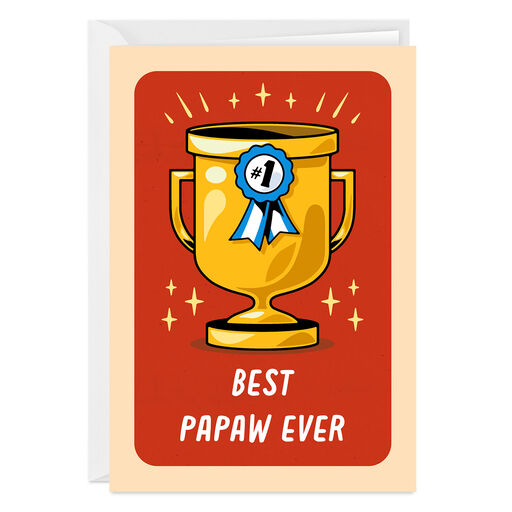 Personalized #1 Ribbon and Trophy Card, 
