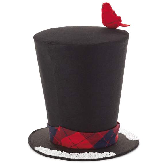 Black Top Hat Christmas Decoration, 11.5", , large image number 2