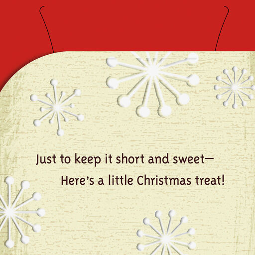 Short and Sweet Christmas Treat Money Holder Christmas Card, 
