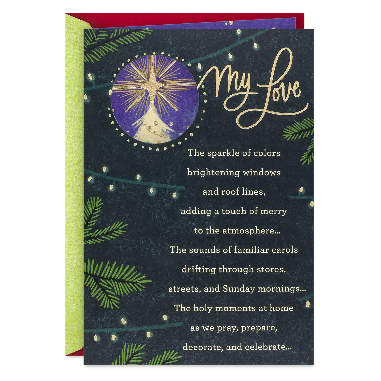 Moments of the Season Romantic Religious Christmas Card