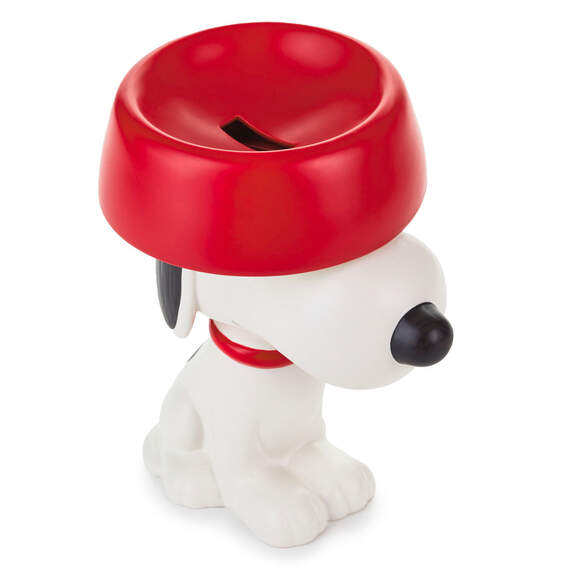 Peanuts® Snoopy With Dog Dish Ceramic Coin Bank, , large image number 1